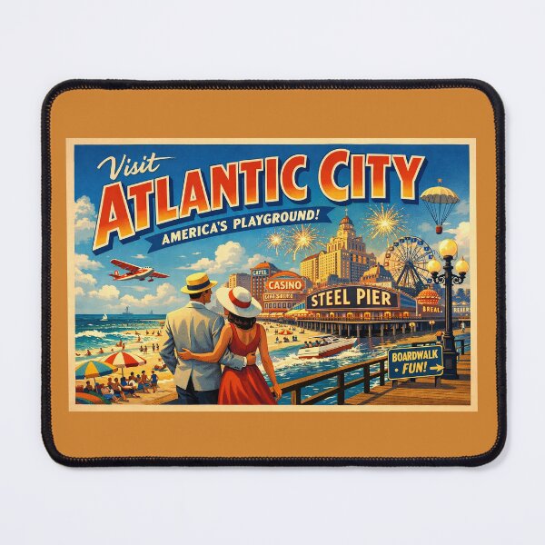 Item preview, Atlantic City Travel Poster - America’s Playground Boardwalk designed and sold by ArtworkNorth.