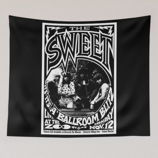 Item preview, The Sweet Original Custom Vintage Music Band Tee Unique Poster Wall Art designed and sold by Cool Robot Bro..