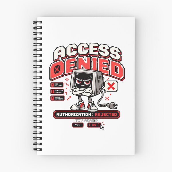 Item preview, Access Denied – Retro Pixel Computer Error Humor designed and sold by Mad Factory Designs.