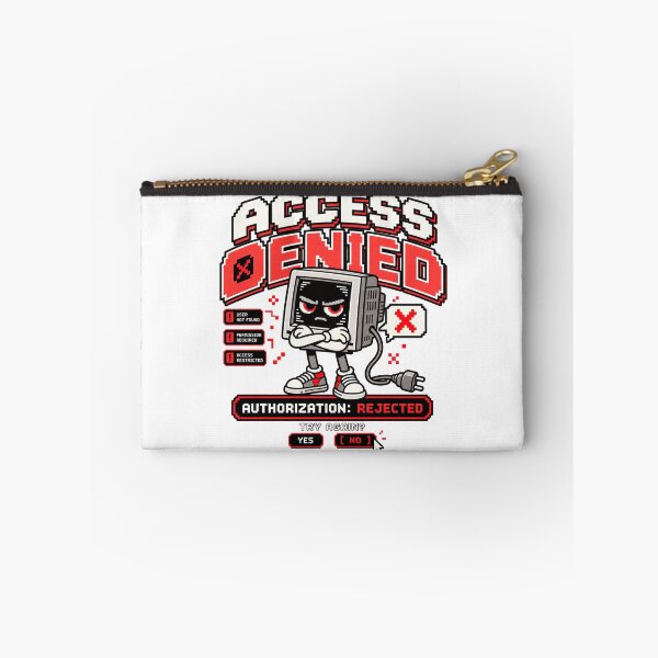 Item preview, Access Denied – Retro Pixel Computer Error Humor designed and sold by Mad Factory Designs.