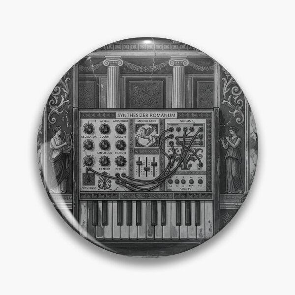 Item preview, Monochrome Synthesizer Romanum - Dark Industrial Music Art designed and sold by codex antique.