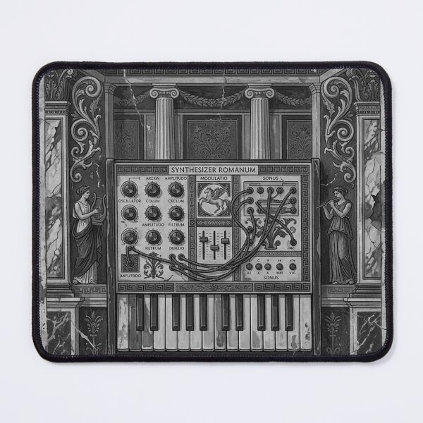 Item preview, Monochrome Synthesizer Romanum - Dark Industrial Music Art designed and sold by codex antique.