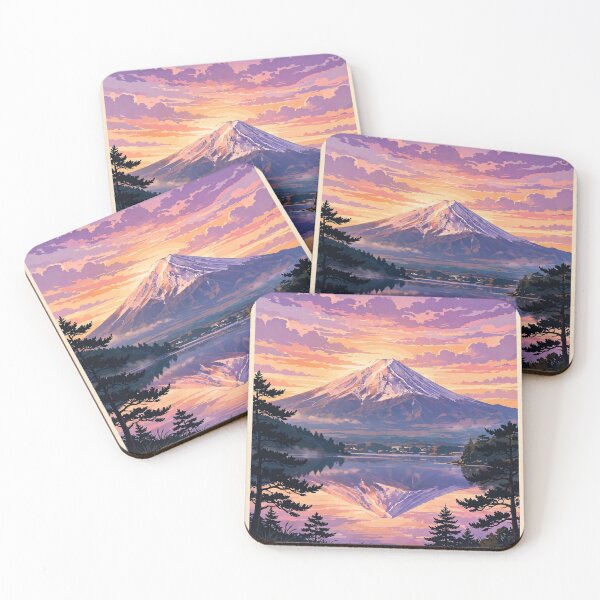 Item preview, Japan — Mount Fuji — A Magical Purple Sunset Over the Sacred Mountain designed and sold by DibujandoPorfa.