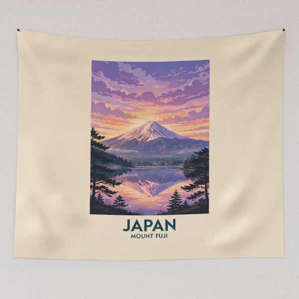 Item preview, Japan — Mount Fuji — A Magical Purple Sunset Over the Sacred Mountain designed and sold by DibujandoPorfa.