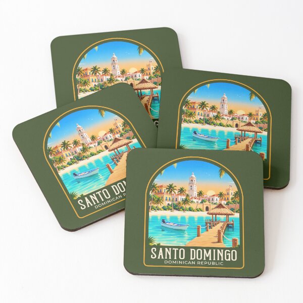 Item preview, Santo Domingo Vintage Travel Illustration designed and sold by HomeLivingCo.