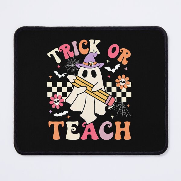 Item preview, Trick Or Teach Groovy Teacher Halloween Retro Floral Ghost designed and sold by RealestInternet.