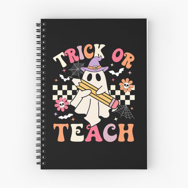 Item preview, Trick Or Teach Groovy Teacher Halloween Retro Floral Ghost designed and sold by RealestInternet.