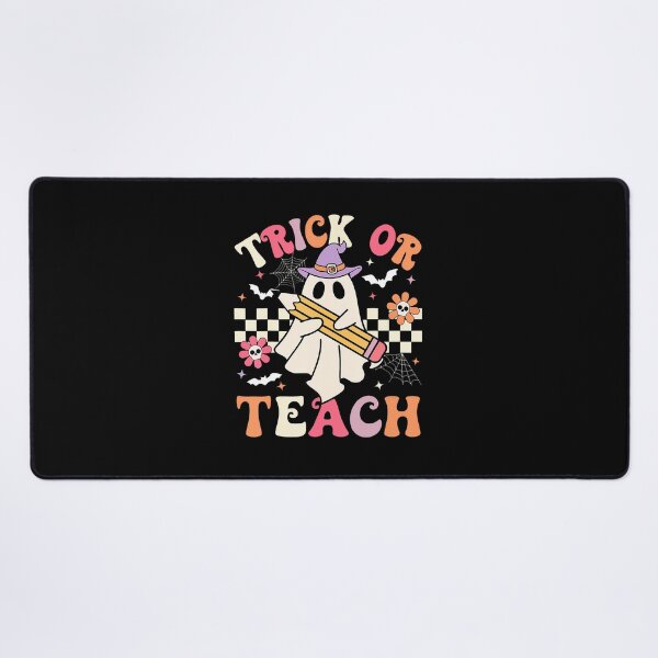 Item preview, Trick Or Teach Groovy Teacher Halloween Retro Floral Ghost designed and sold by RealestInternet.