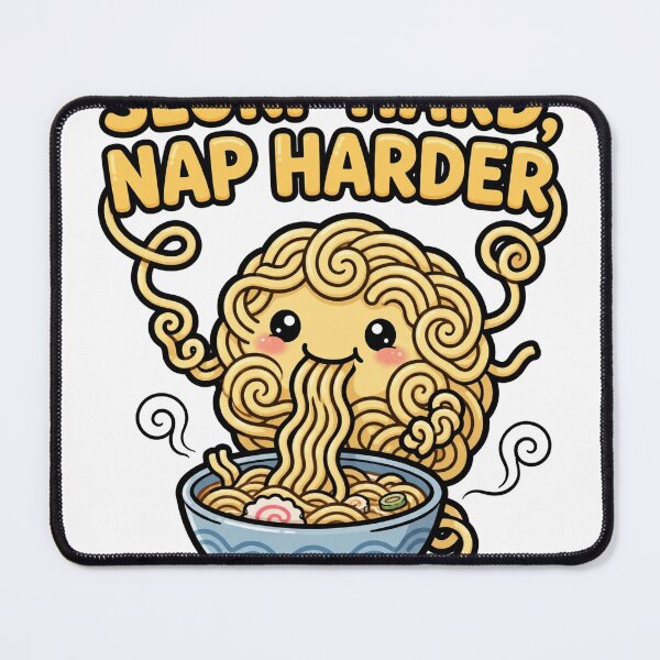 Item preview, Cute Ramen Noodle Monster Slurping Noodles Sticker designed and sold by xiaoxiaochibi.