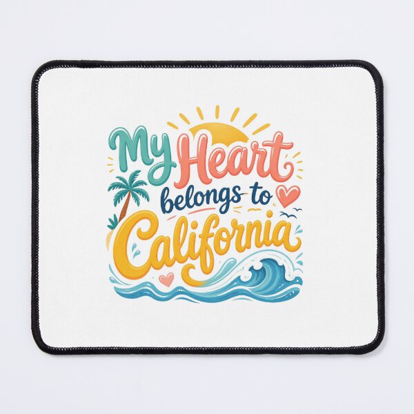 Item preview, My Heart Belongs to California - Cute Souvenir Travelers Gift for Men Women & Kids designed and sold by Mozaic Clothes.