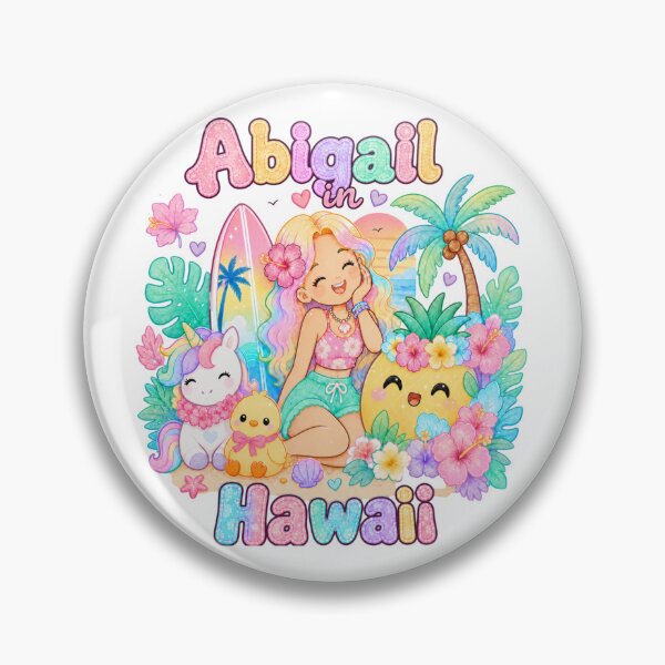 Item preview, Abigail Name Gift Kawaii Hawaii Pastel Summer designed and sold by TheChalkyFox.