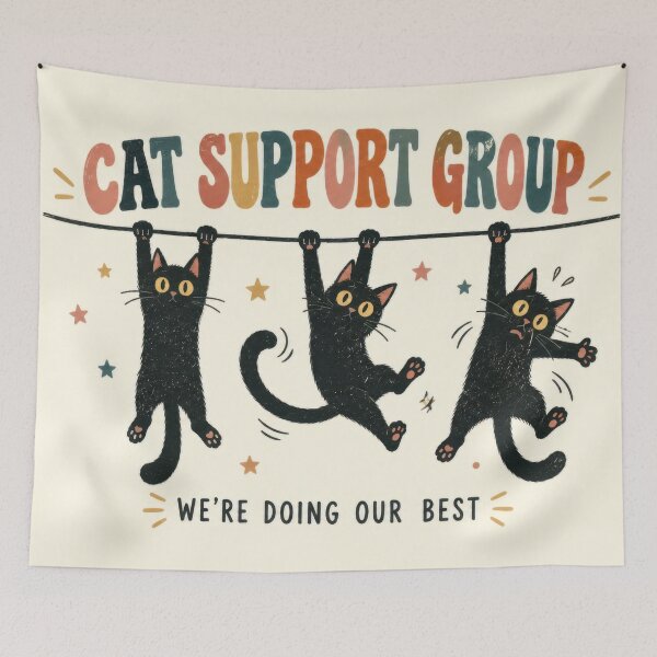 Item preview, Cat support group with hanging cats designed and sold by anytka.