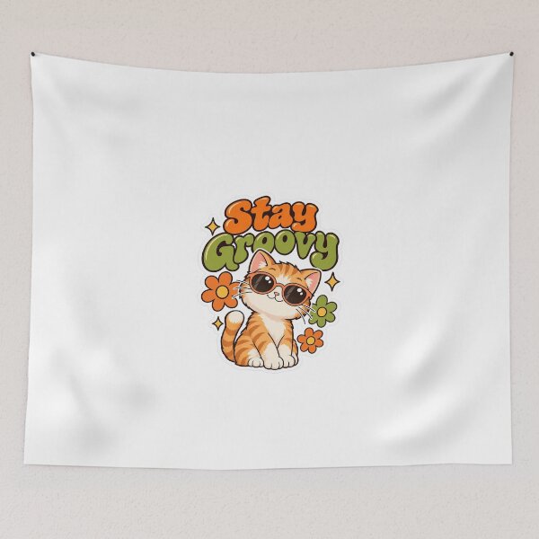 Item preview, Good Vibes Only Cute Cat Sticker – Funny Kawaii Cat designed and sold by amineshop.
