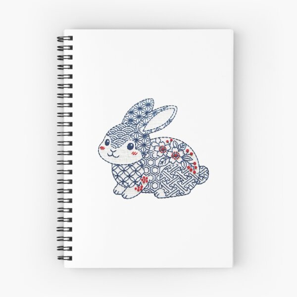 Item preview, rabbit in sashiko style designed and sold by Maewshooter.