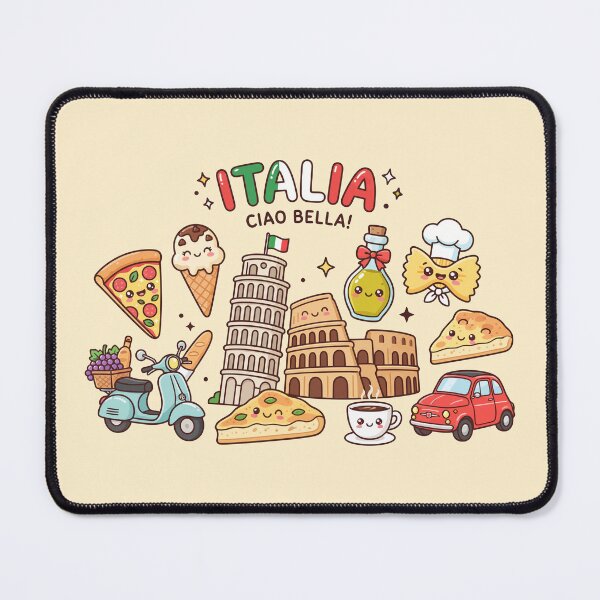 Item preview, Cute Italia Travel Food Pattern Ciao Bella Italian Culture Art designed and sold by Amir Faysal.