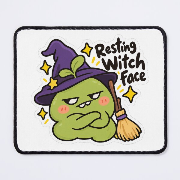 Item preview, Resting Witch Face - Funny Halloween Witch Sticker designed and sold by Deepali Pathe.