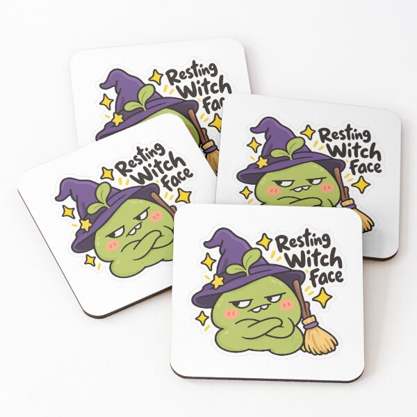 Item preview, Resting Witch Face - Funny Halloween Witch Sticker designed and sold by Deepali Pathe.
