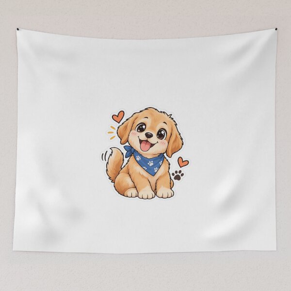 Item preview, Kawaii Cute Dog Lover Funny Puppy Sticker designed and sold by amineshop.