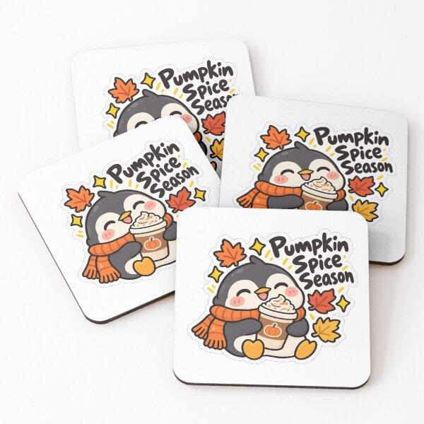 Item preview, Pumpkin Spice Season Penguin - Cute Fall Latte Sticker designed and sold by Deepali Pathe.