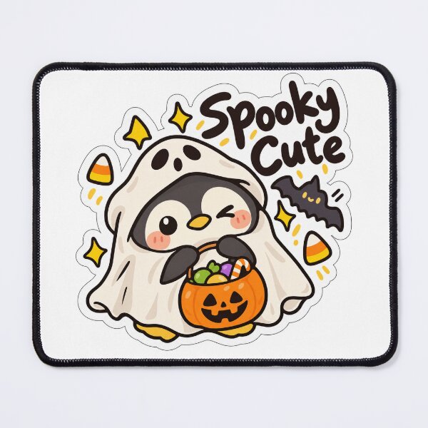 Item preview, Spooky Cute Penguin - Kawaii Ghost Halloween Sticker designed and sold by Deepali Pathe.