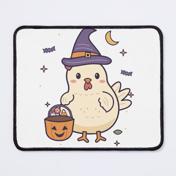 Item preview, Halloween Chicken Witch with Pumpkin Candy Pail designed and sold by narinzoon.