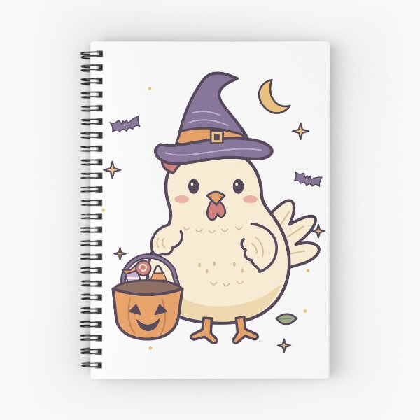 Item preview, Halloween Chicken Witch with Pumpkin Candy Pail designed and sold by narinzoon.