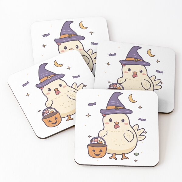 Item preview, Halloween Chicken Witch with Pumpkin Candy Pail designed and sold by narinzoon.