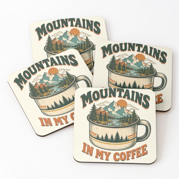 Item preview, Mountains in a coffee cup design designed and sold by anytka.