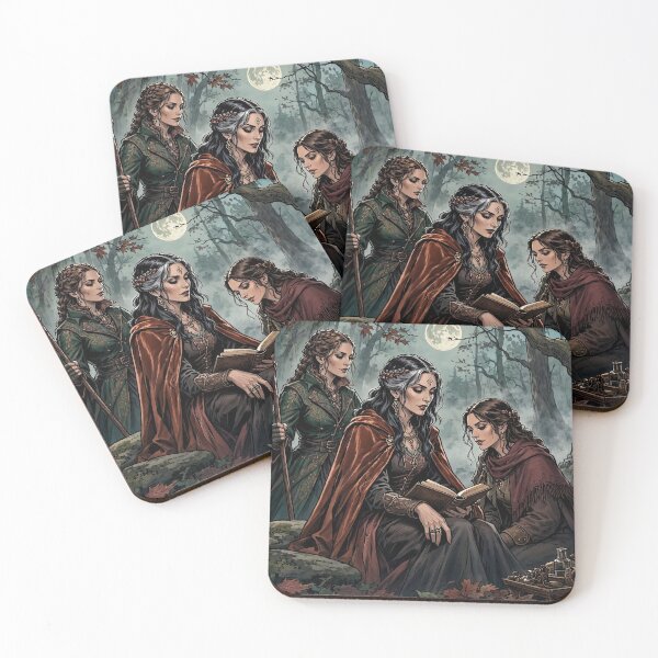 Item preview, Three Witches of the Autumn Wood designed and sold by Roberta Calabrese.