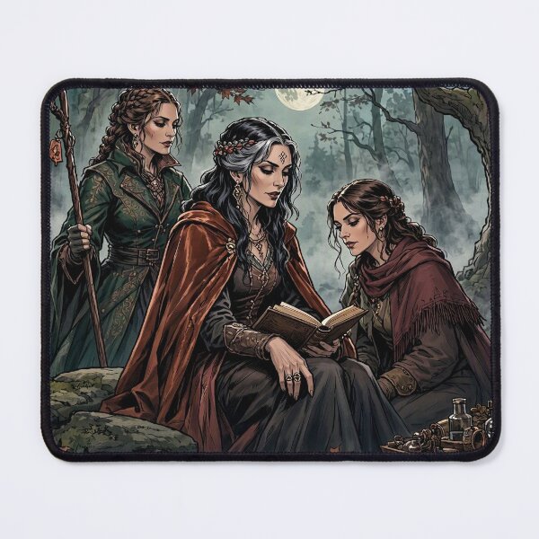 Item preview, Three Witches of the Autumn Wood designed and sold by Roberta Calabrese.