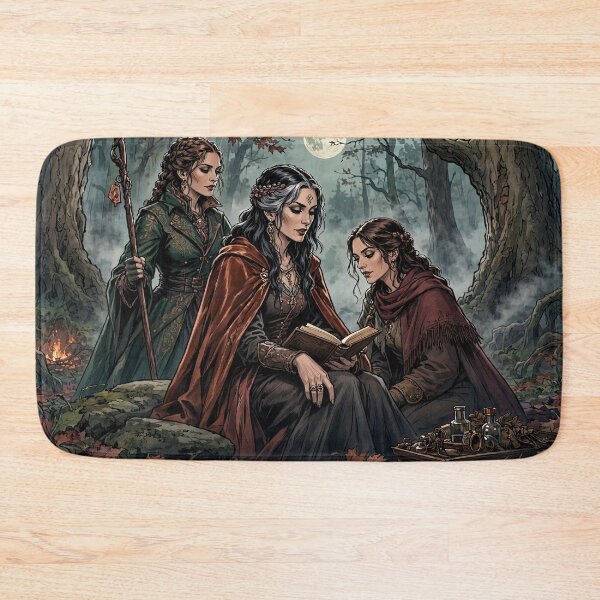 Item preview, Three Witches of the Autumn Wood designed and sold by Roberta Calabrese.