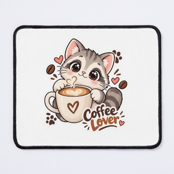 Item preview, Kawaii Cute Coffee Lover Cozy Morning Sticker designed and sold by amineshop.