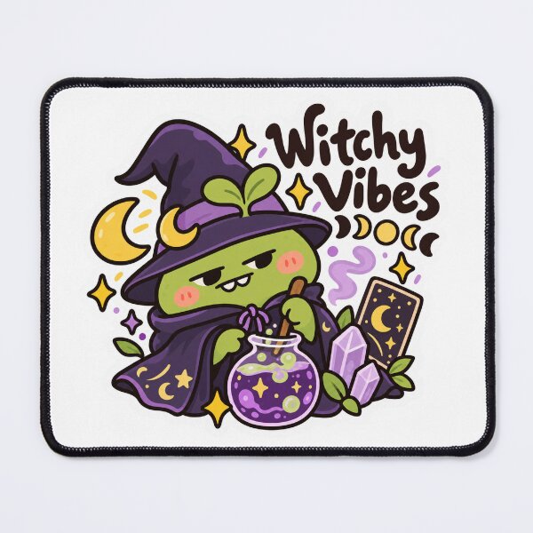 Item preview, Witchy Vibes - Cute Witch Potion Moon Phase Sticker designed and sold by Deepali Pathe.
