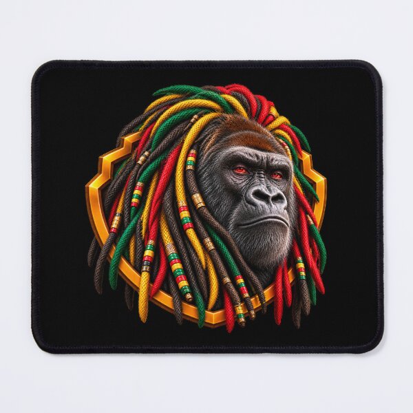Item preview, Rasta Gorilla Reggae Jamaica Dreadlocks – Rastafarian Gorilla Art- PLUSHIWORLD designed and sold by PLUSHIWORLDtm.