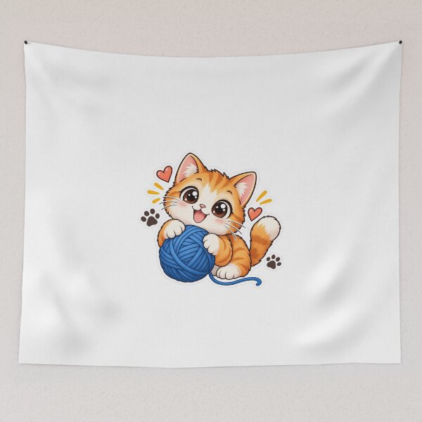 Item preview, Cute Funny Cat Sticker – Adorable Kawaii Cat Humor designed and sold by amineshop.