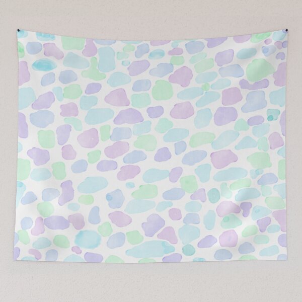 Item preview, Pastel Watercolor Pebble Pattern – Soft Lavender, Mint & Blue designed and sold by GemniShop.