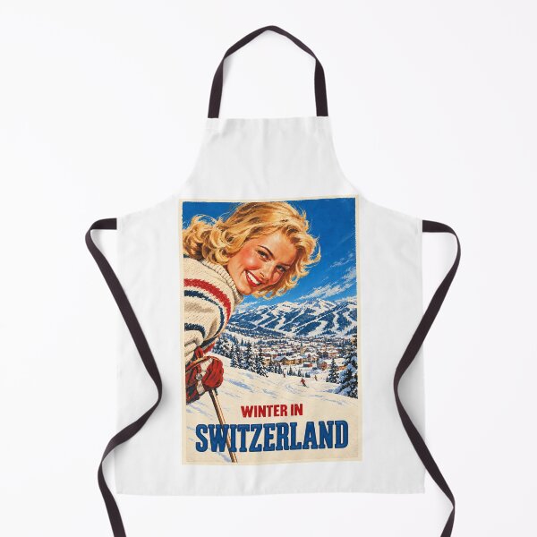 Item preview, Vintage Ski Poster Winter In Switzerland designed and sold by dressedupmule.