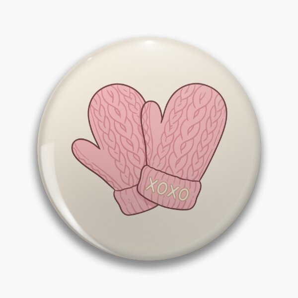 Item preview, Cute Pink Cable Knit Mittens XOXO Cozy Winter Valentine designed and sold by Amir Faysal.