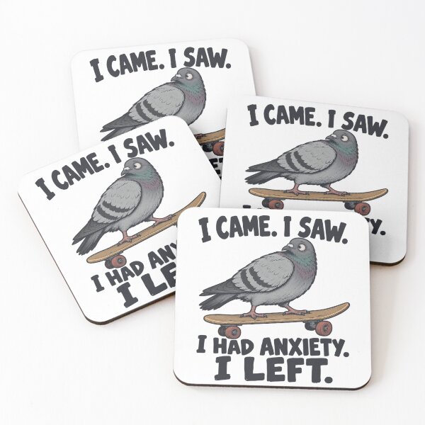 Item preview, I Came I Saw I Had Anxiety Pigeon designed and sold by bobcatmarty.