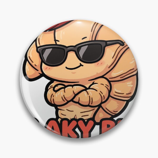 Item preview, Smug Croissant Beret Sunglasses Flaky But Fabulous Sticker designed and sold by xiaoxiaochibi.