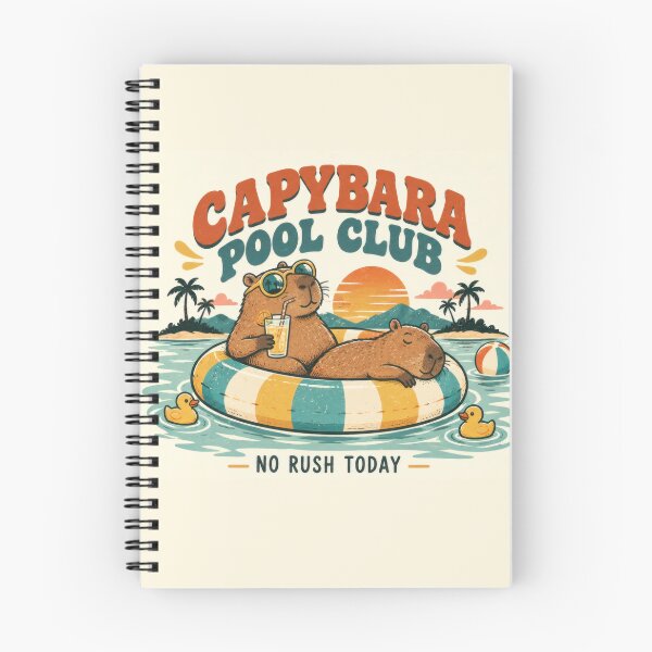 Item preview, Capybara enjoying a day at the pool designed and sold by anytka.