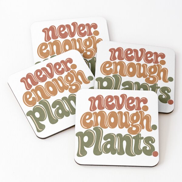 Item preview, Never Enough Plants Retro Typography designed and sold by bobcatmarty.