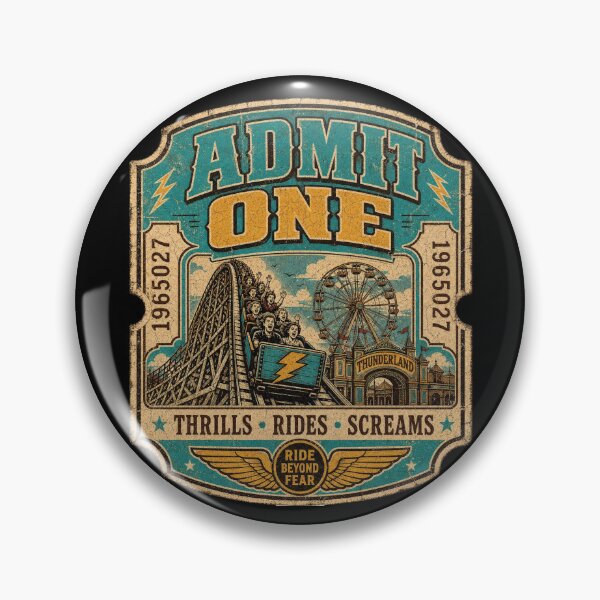 Item preview, Admit One - Thrill Ride Ticket designed and sold by NicheWearStudio.