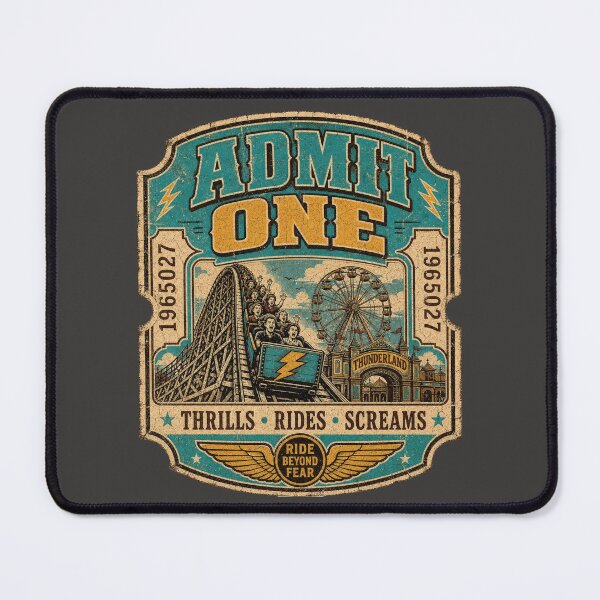 Item preview, Admit One - Thrill Ride Ticket designed and sold by NicheWearStudio.