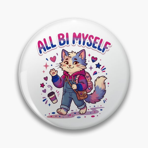 Item preview, All Bi Myself – Cute Bisexual Pride Anthro Furry designed and sold by Trevor Cutler.