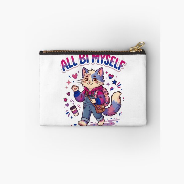 Item preview, All Bi Myself – Cute Bisexual Pride Anthro Furry designed and sold by Trevor Cutler.