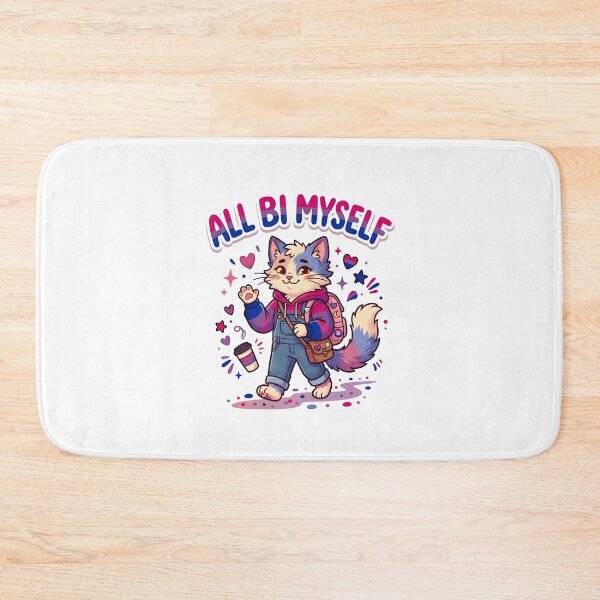 Item preview, All Bi Myself – Cute Bisexual Pride Anthro Furry designed and sold by Trevor Cutler.