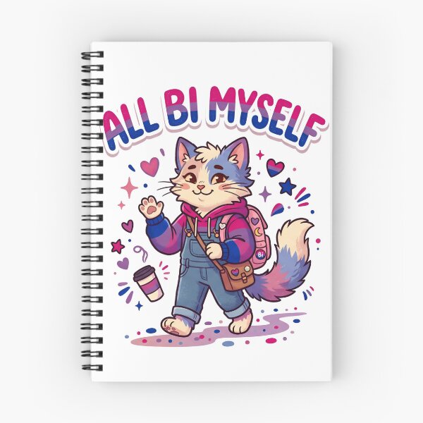 Item preview, All Bi Myself – Cute Bisexual Pride Anthro Furry designed and sold by Trevor Cutler.