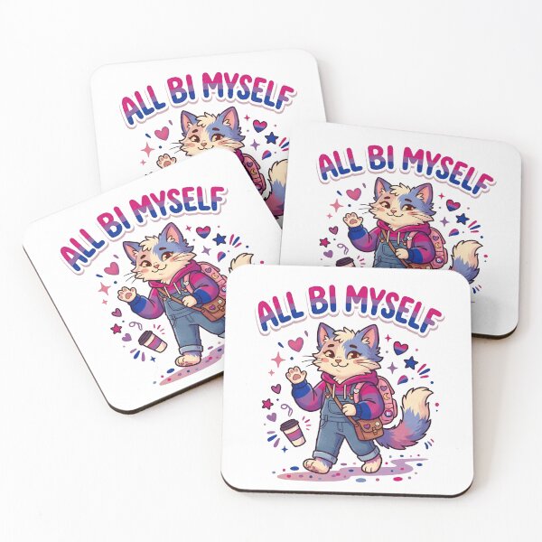 Item preview, All Bi Myself – Cute Bisexual Pride Anthro Furry designed and sold by Trevor Cutler.