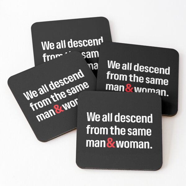 Item preview, We All Descend From The Same Man And Woman Inspirational Unity Quote designed and sold by Minem39.